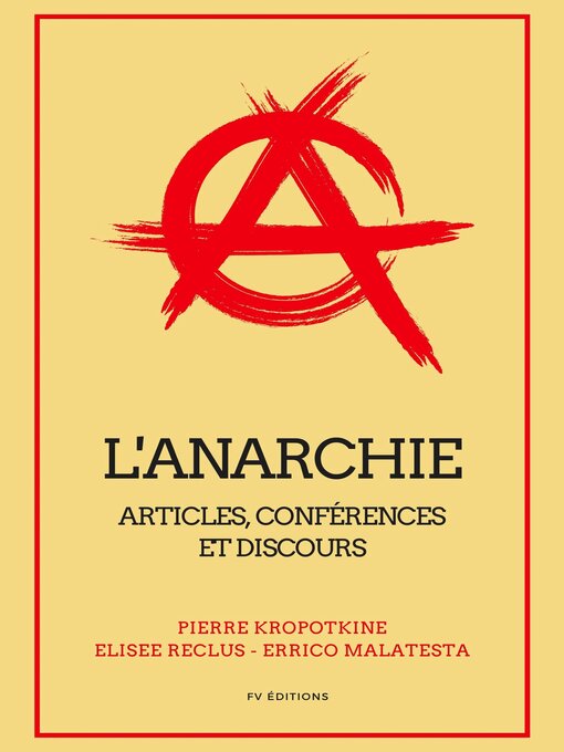 Title details for L'Anarchie by Pierre Kropotkine - Wait list